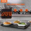 VEVOR Electric Warming Tray, 16.5" x 23.6" Portable Tempered Glass Heating Tray with Temperature Control (65-90°C), Perfect for Dinner, Catering